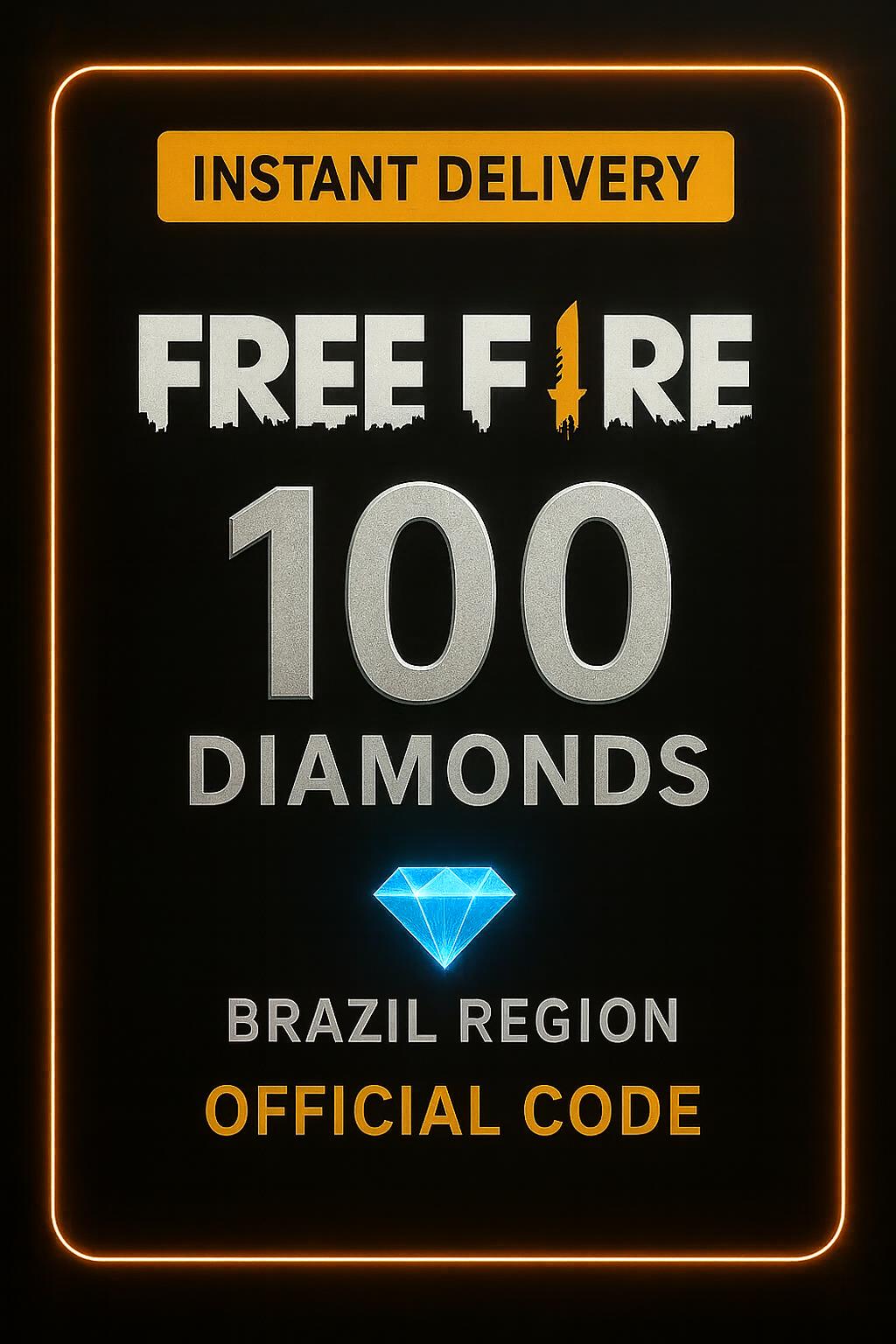 Free Fire - 100 Diamantes Código + 10% de Bônus Brazil