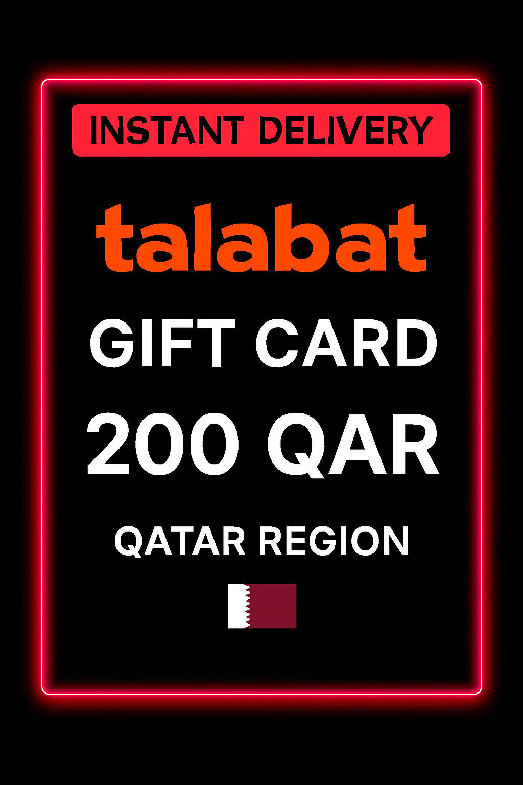 Talabat նվեր քարտ Կատար - 200 QAR