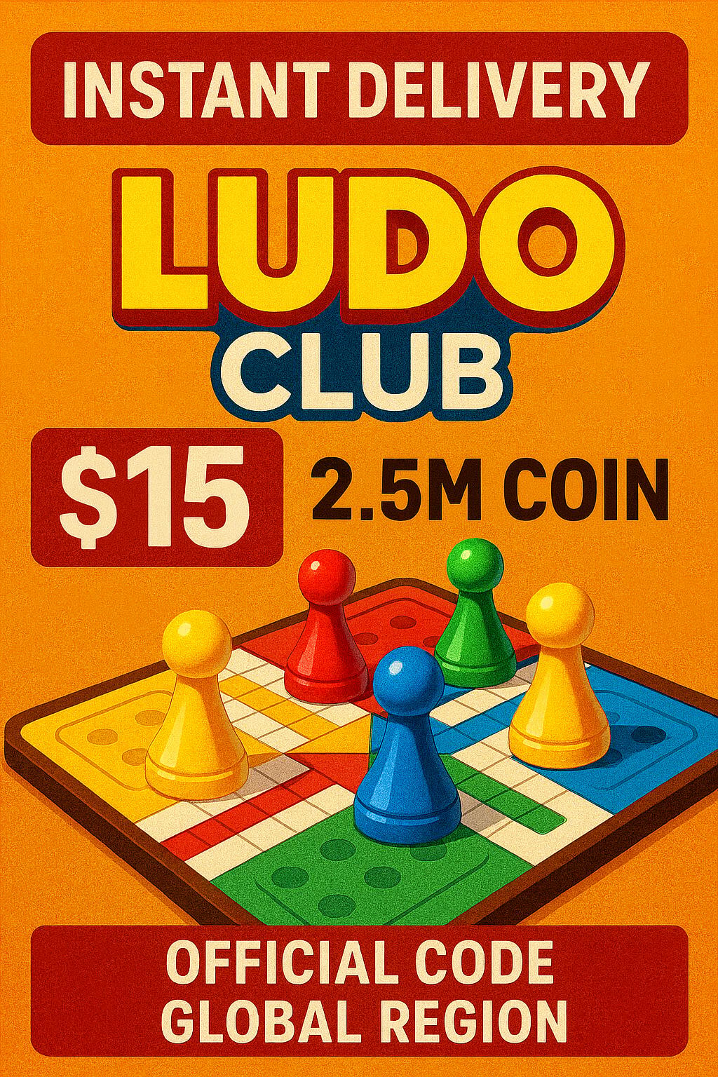 Ludo Club - 2.5M Tiền (Toàn cầu)