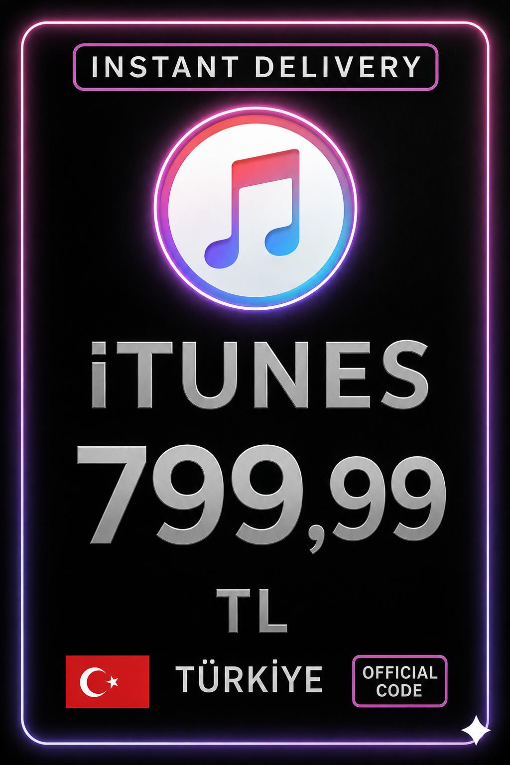 iTunes Hediye Kartı 799.99 TL Bakiye