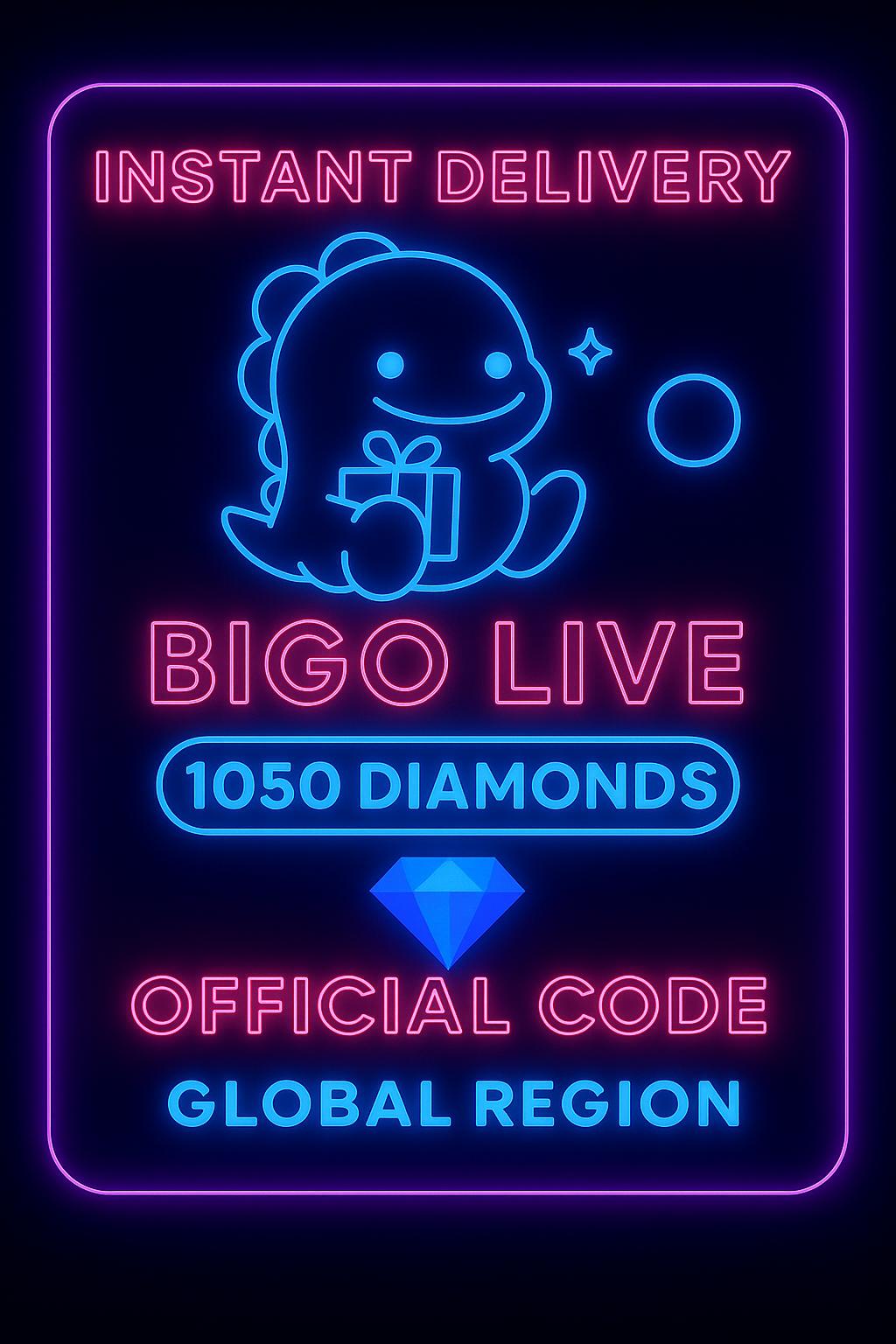 Bigo Live - 1050ダイヤモンド（グローバル）