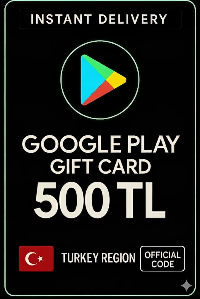 جوجل بلاي كود هدية 500 ليرة تركية