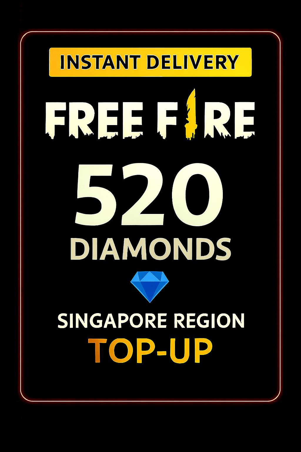 Recarga de 520 Diamantes de Free Fire (Singapur)