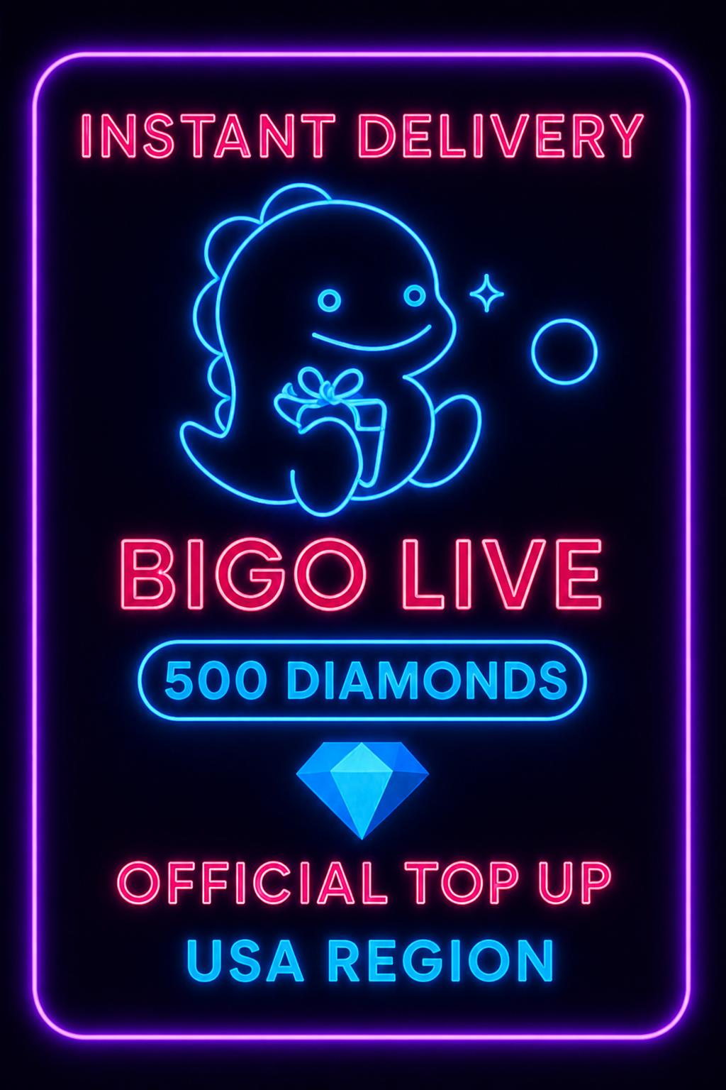 Bigo Live - 500 Diamonds (Top-Up) (US)