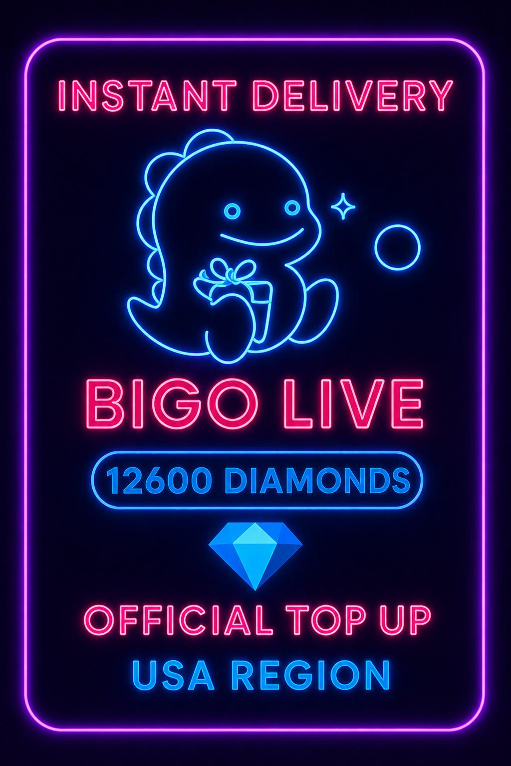 Bigo Live - 12600 Diamonds (Top-Up) (US)