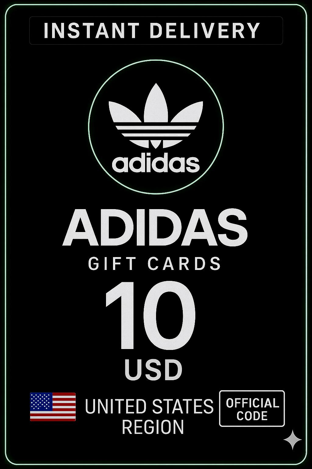 Adidas gavekort 10 USD