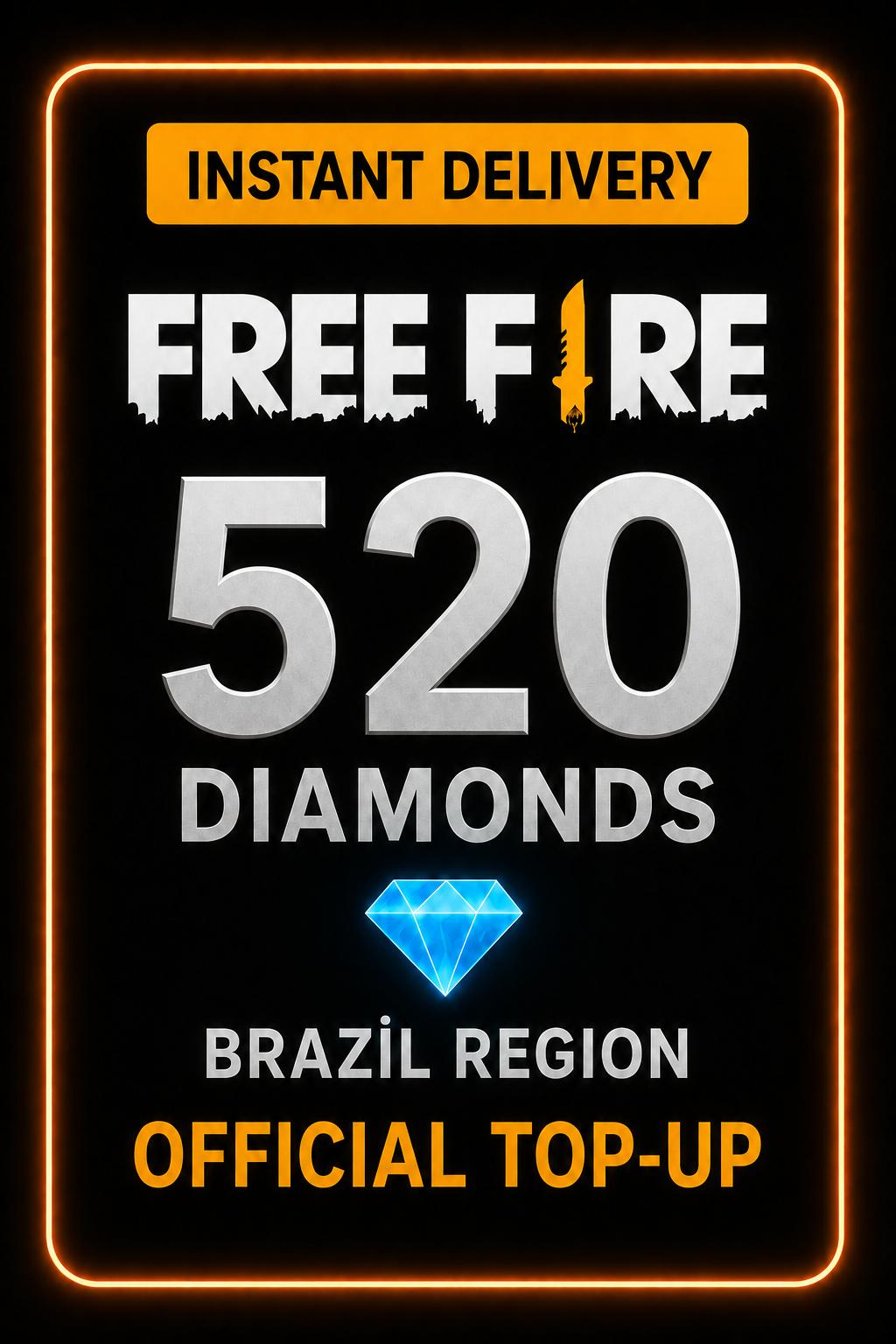 Free Fire 520 Diamonds Top-Up (Brazil)