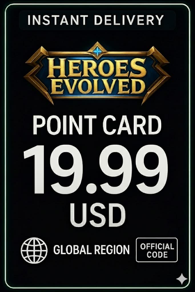Heroes Evolved 19.99 USD Point Card (Global)
