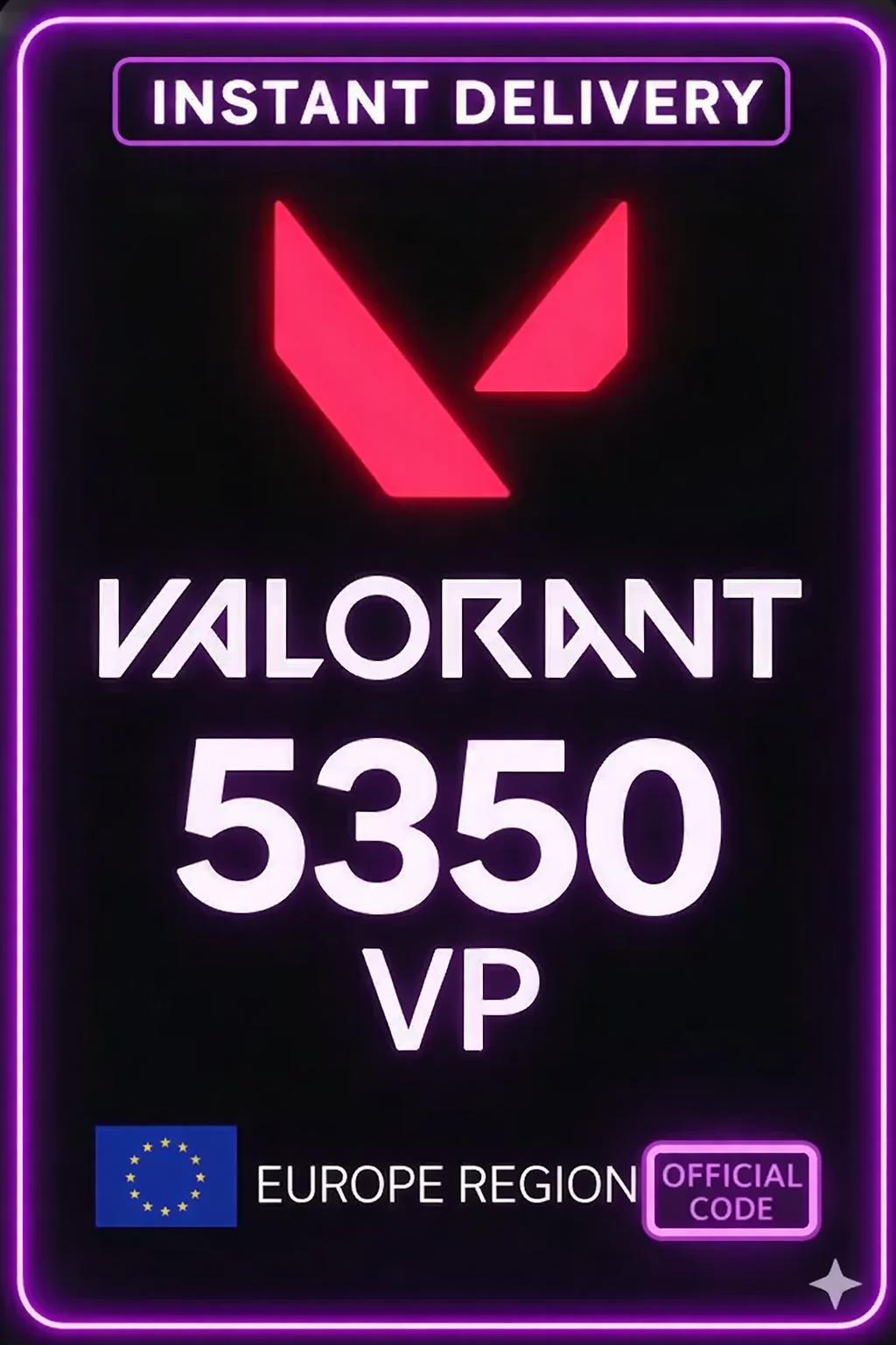 Valorant Points 50€ - 5350 VP (EU Server)
