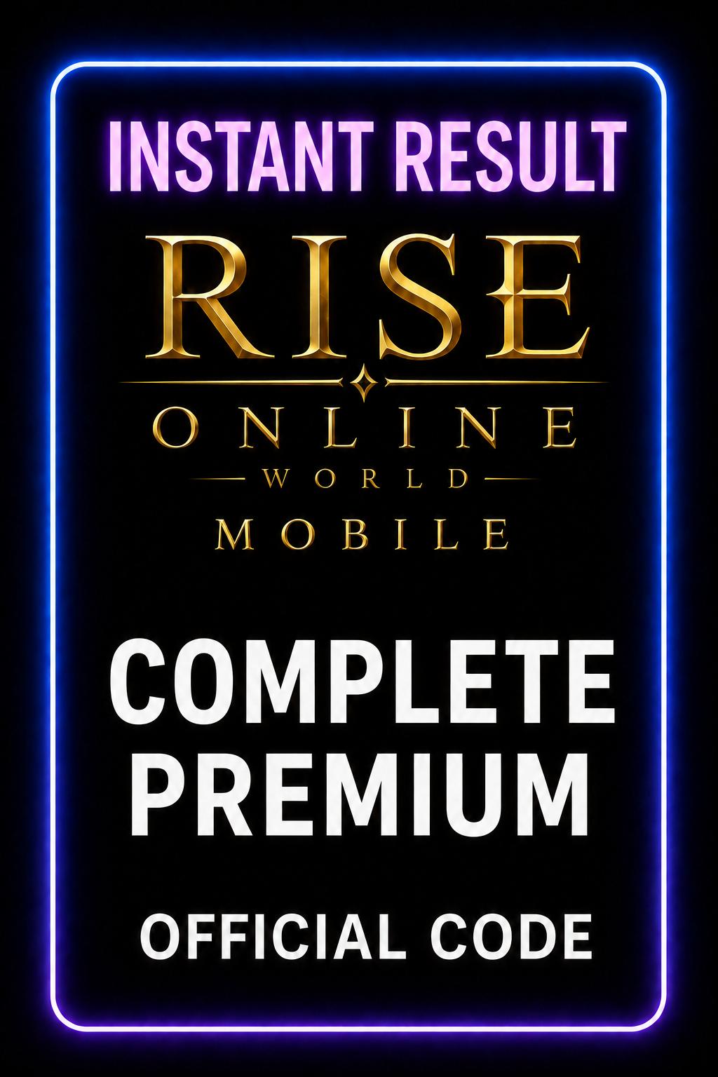 Rise Online World Mobile Complete Premium