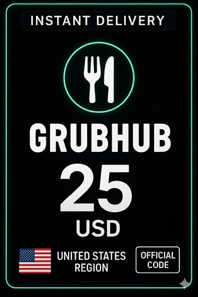 GrubHub Gift Card 25 USD