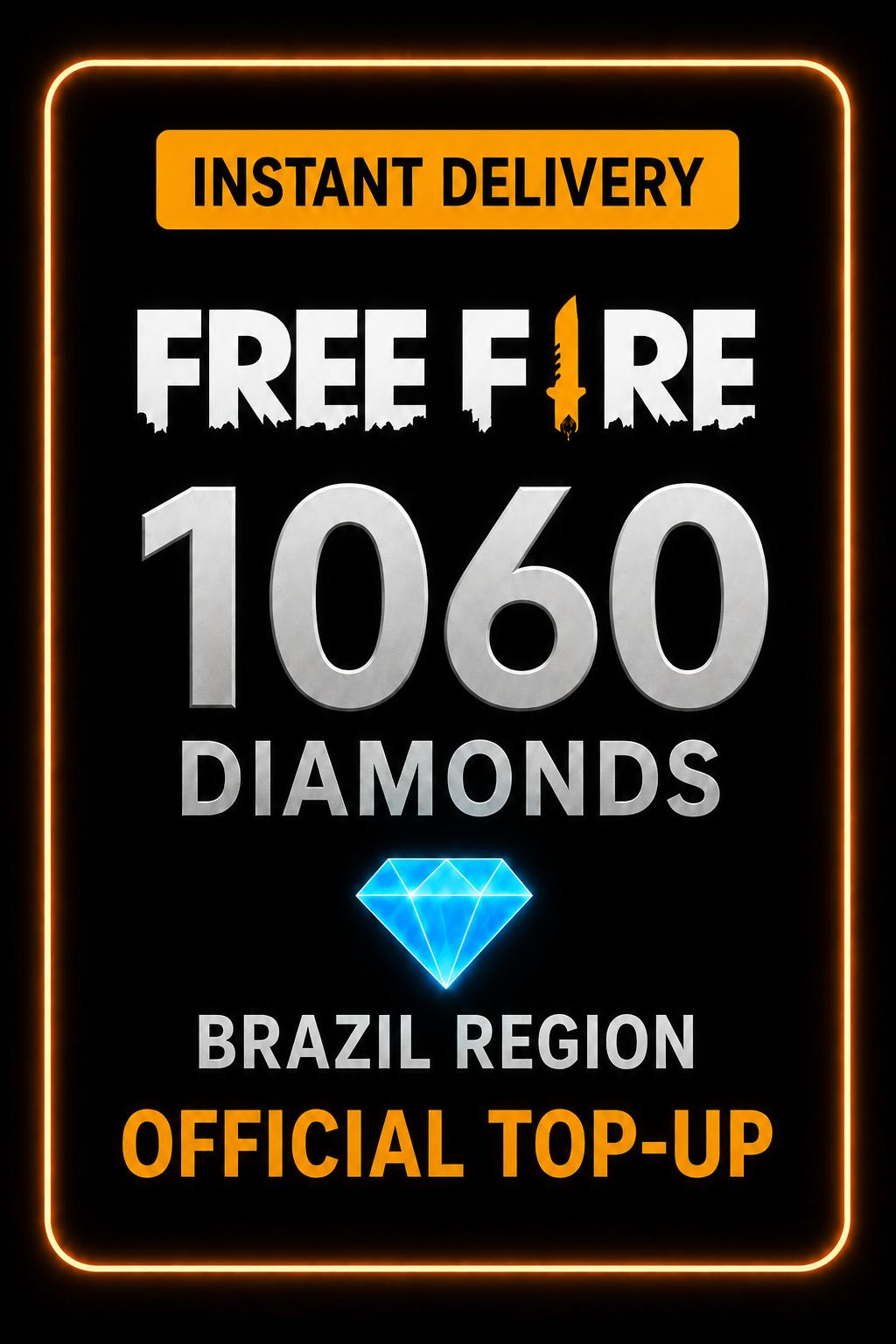Free Fire 1060 Diamonds Top-Up (Brazil)