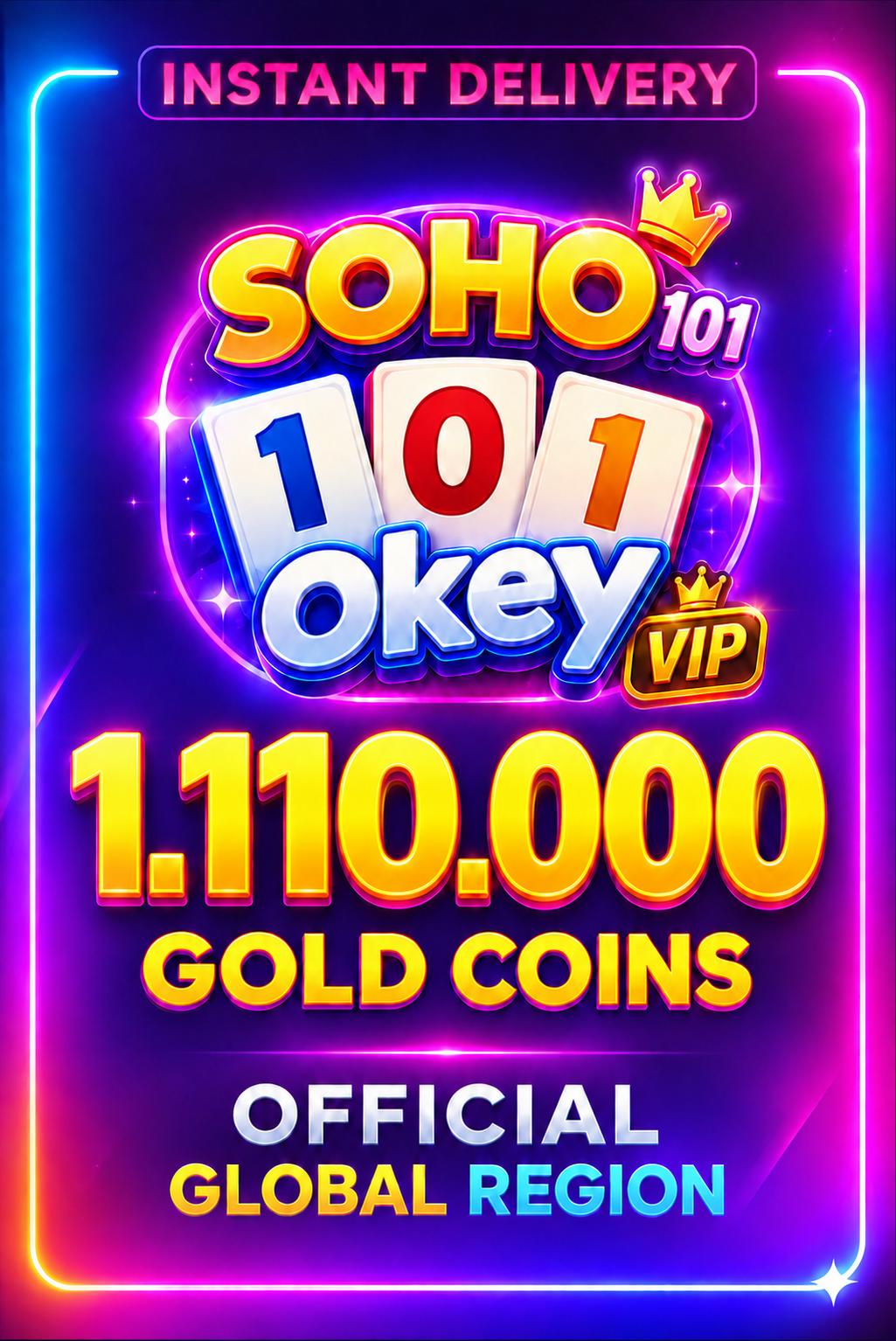 Soho 101 Okey VIP 1.110.000 Gold Coins