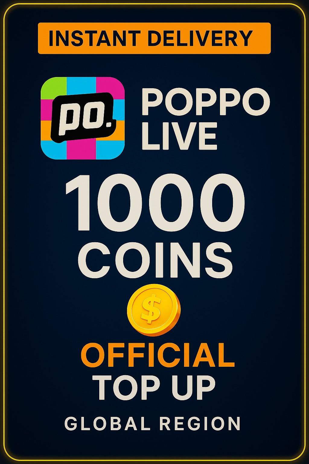 Poppo Live - 1000 Coins (Top-Up)