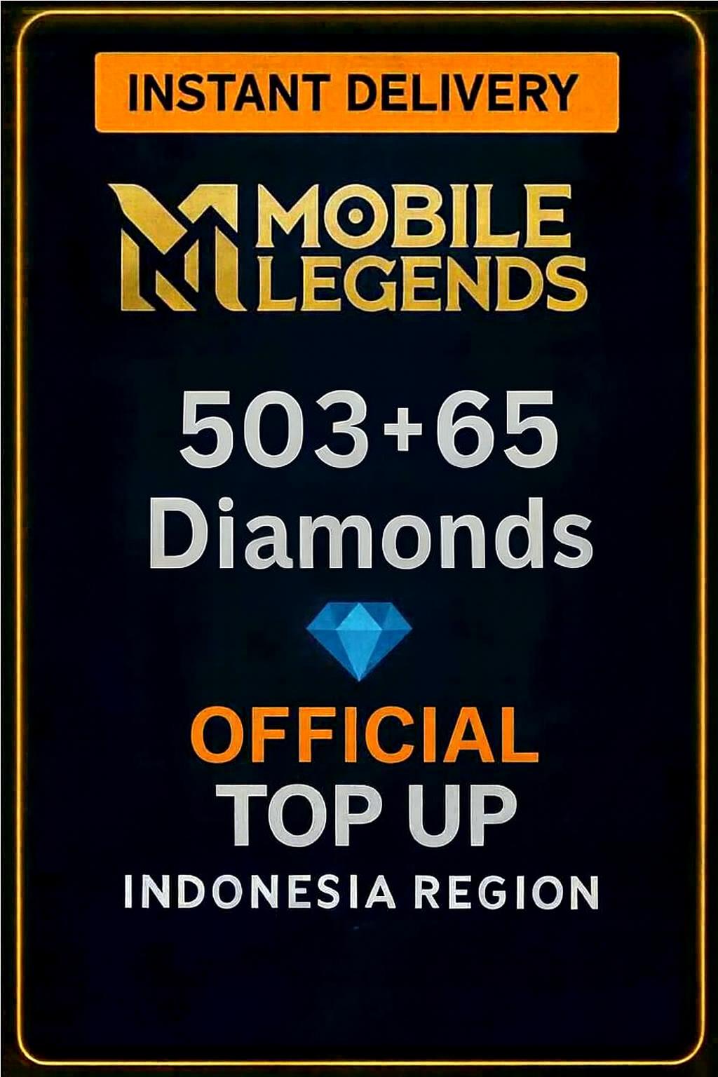 Mobile Legends 503 + 65 Diamonds Top-Up (Indonesia)