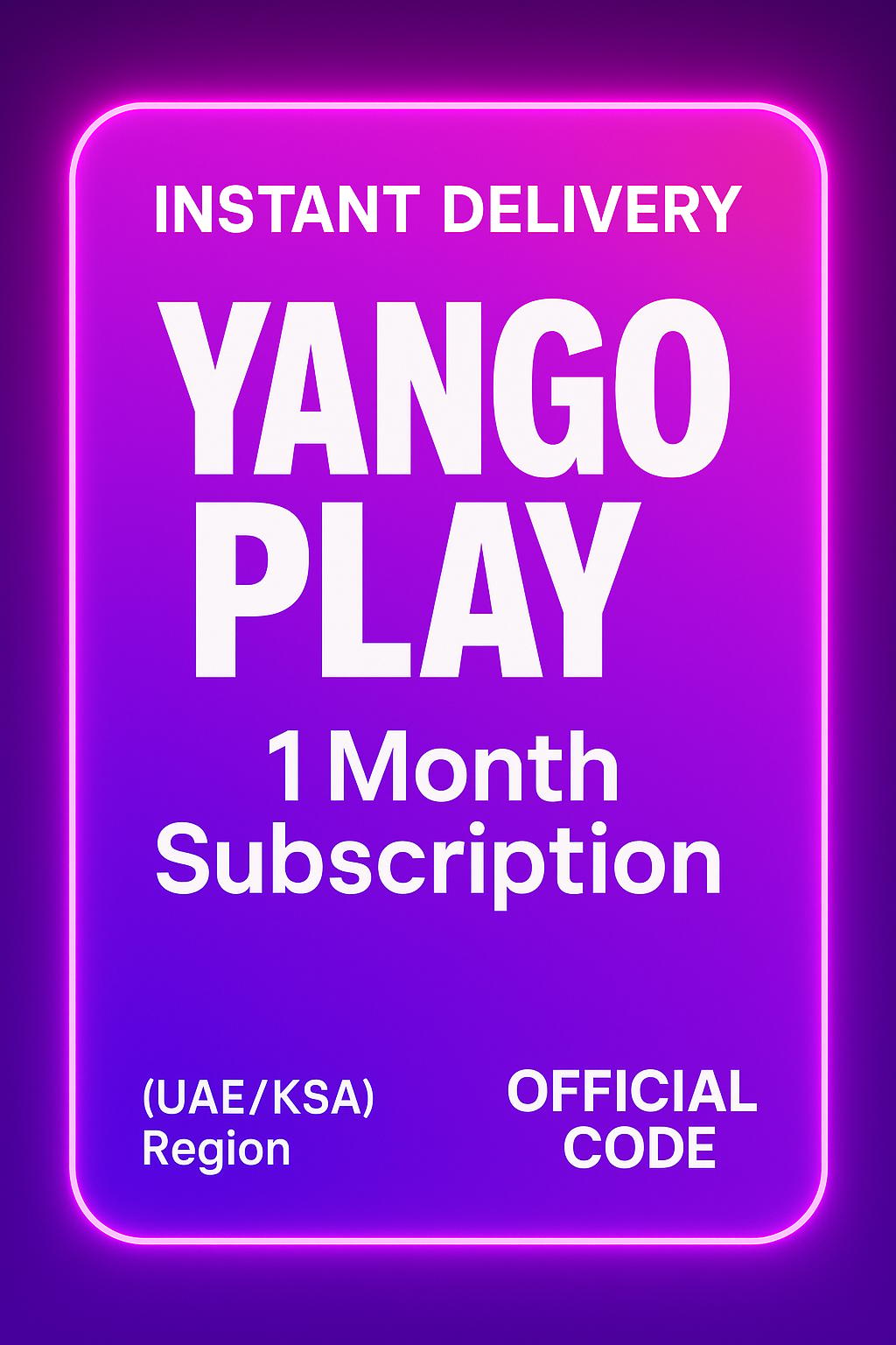 Langganan Yango Play 1 Bulan (UAE/KSA) Gift Card