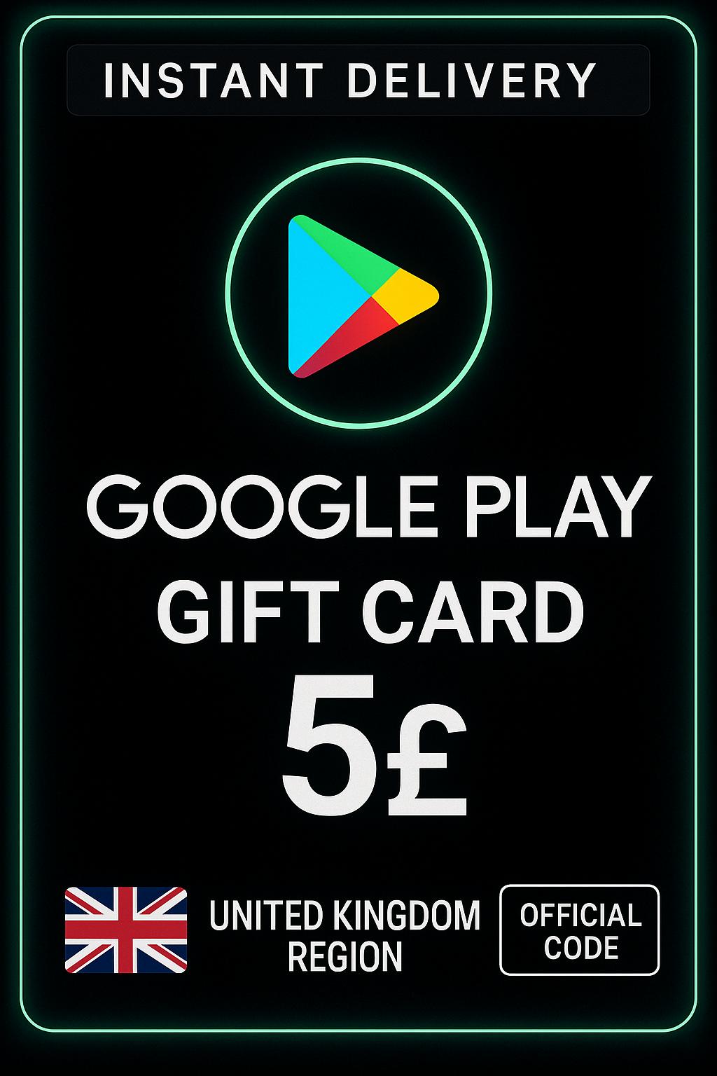 Google Play Gift Card - United Kingdom UK 5 £