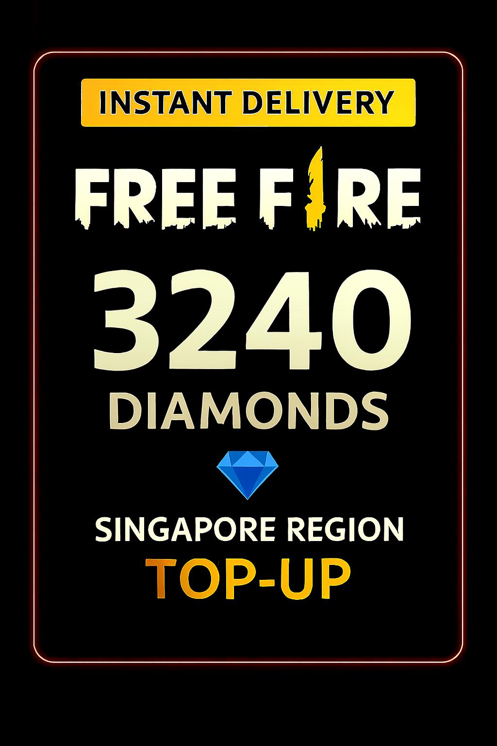 Recarga de 3240 Diamantes de Free Fire (Singapur)