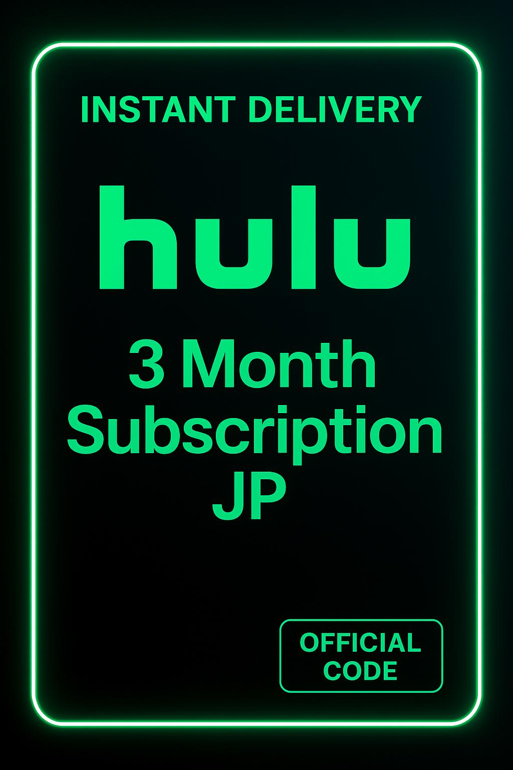 Hulu 3 Μηνιαία Συνδρομή JP