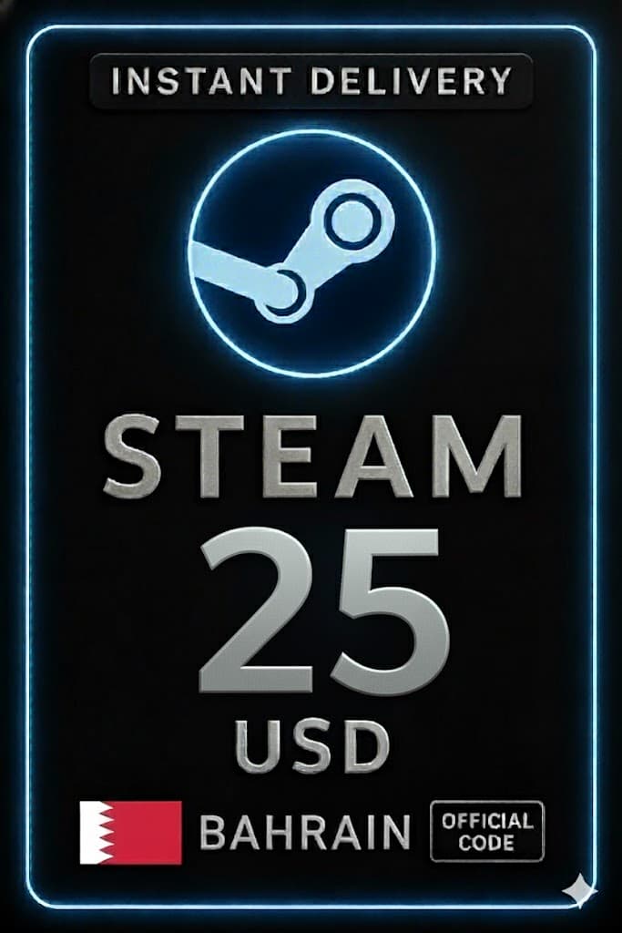 Code de portefeuille Steam - 25 USD (Bahreïn)