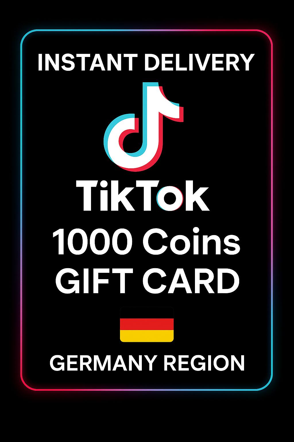 Δώρο Κάρτα 1000 Νομισμάτων TikTok (Γερμανία)