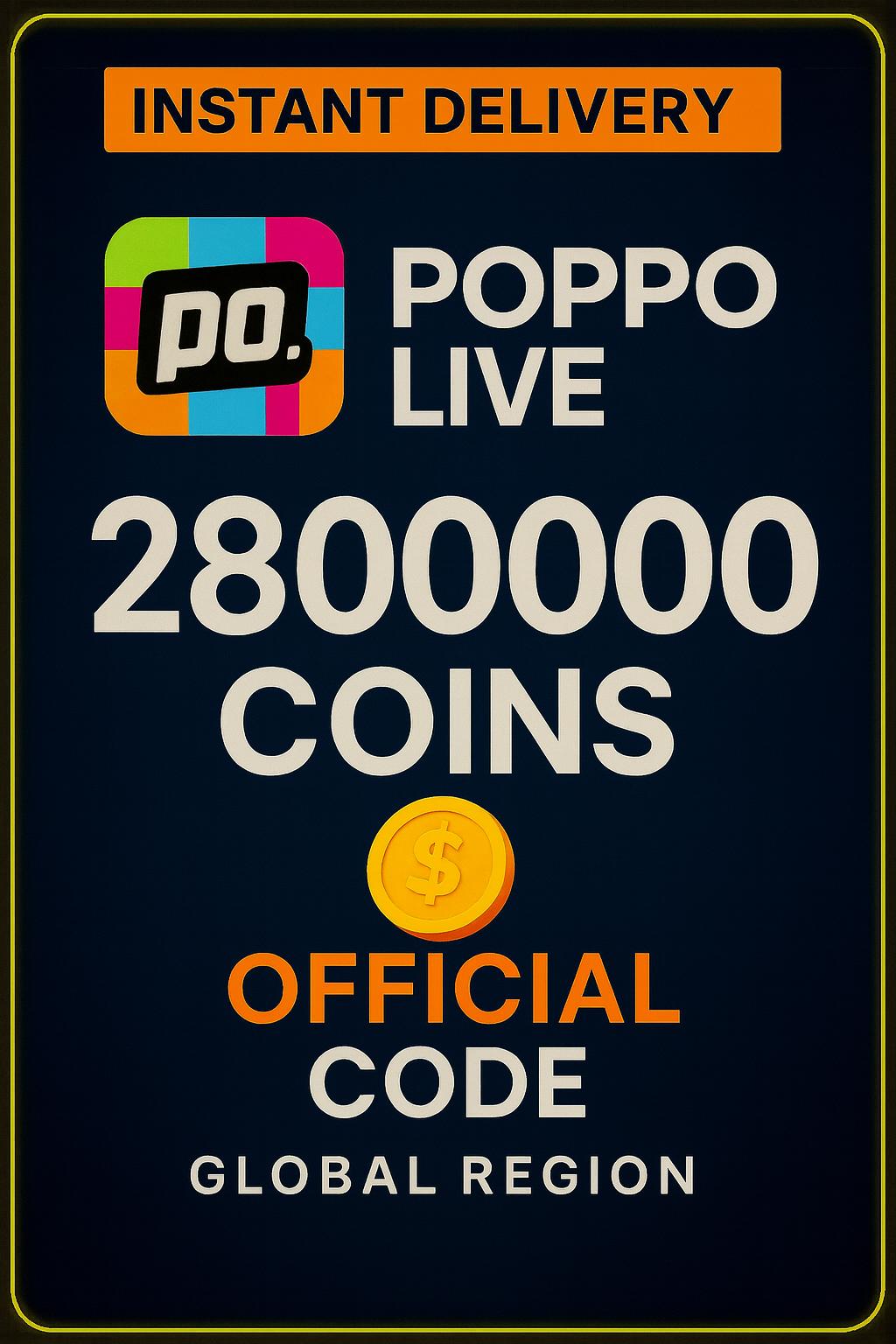 Poppo Live - 2800000 Coin