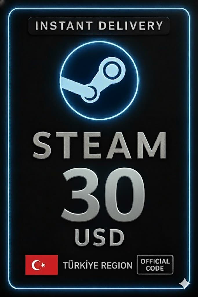 Steam Cüzdan Hediye Kartı - 30$ (Türkiye)