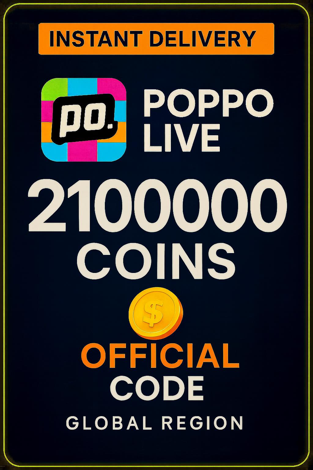Poppo Live - 2100000 Coin