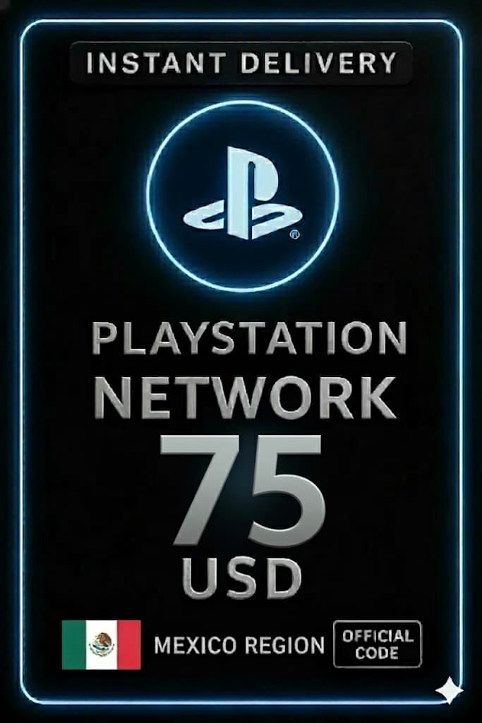 PSN-kortti Meksiko - MX 75 USD