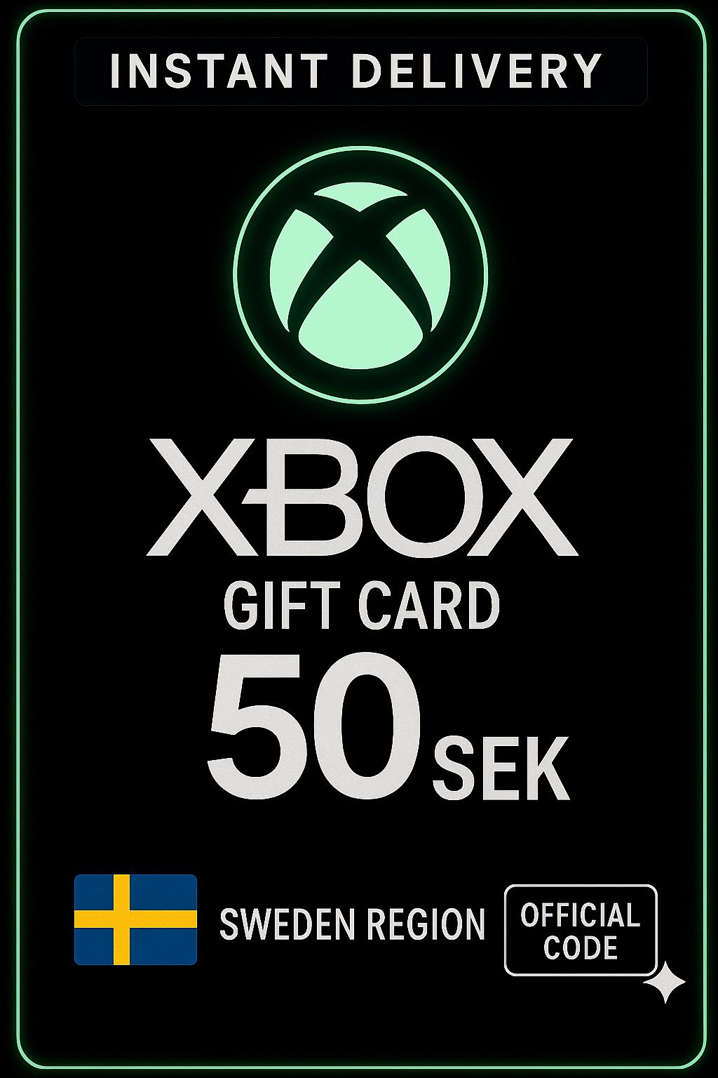 כרטיס מתנה XBox Live שבדיה - 50 SEK