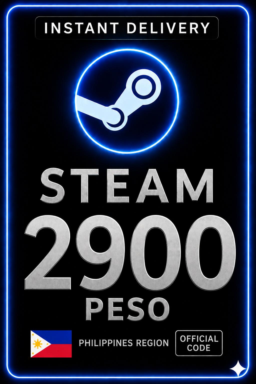 Steam Wallet Code 2900 Peso PH