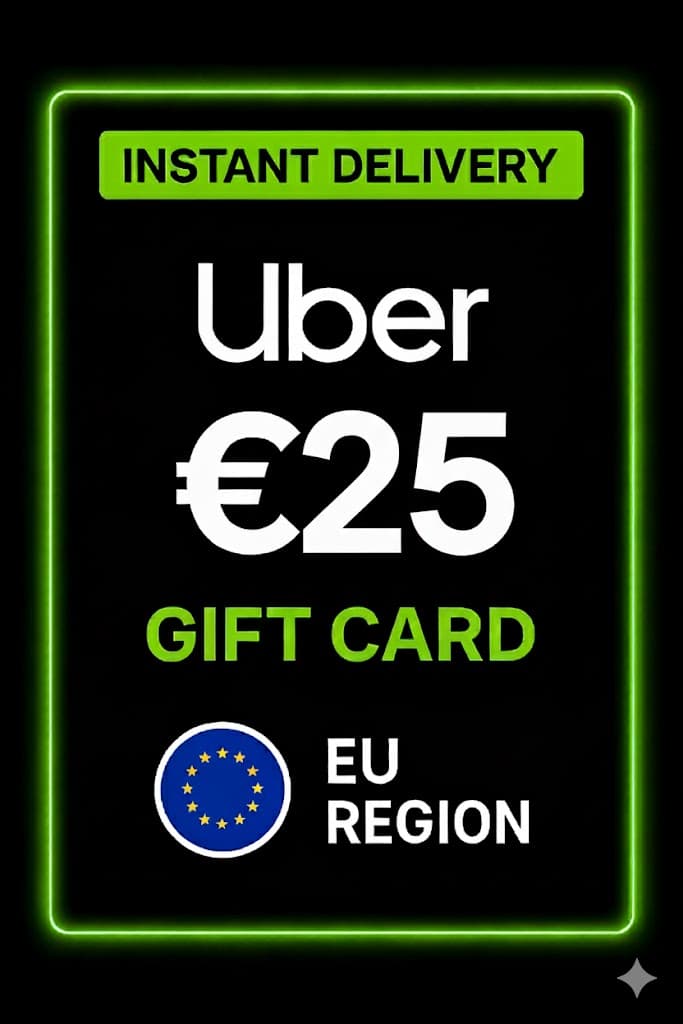 Uber նվեր քարտ - 25 EUR