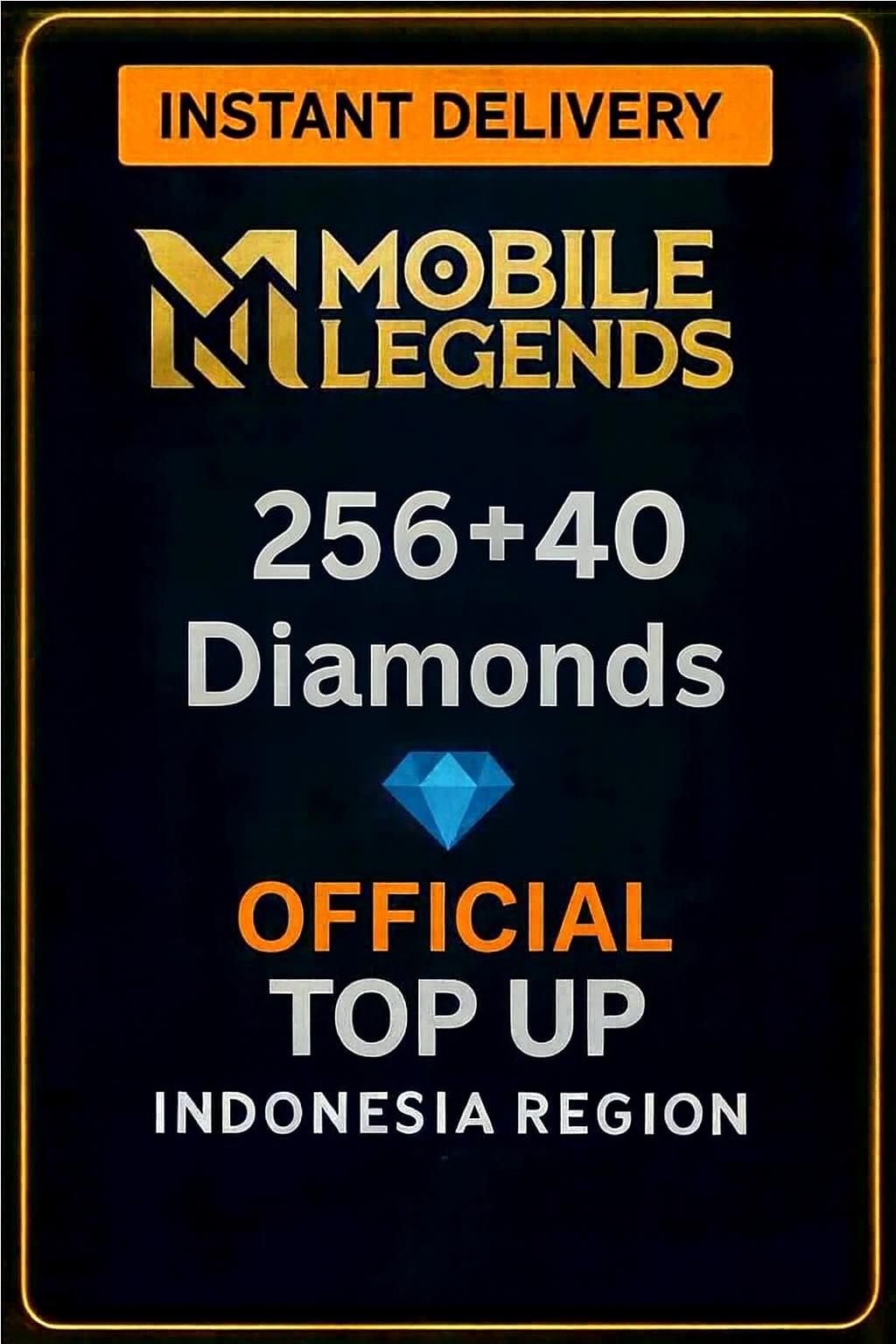 Mobile Legends 256 + 40 Diamonds Top-Up (Indonesia)