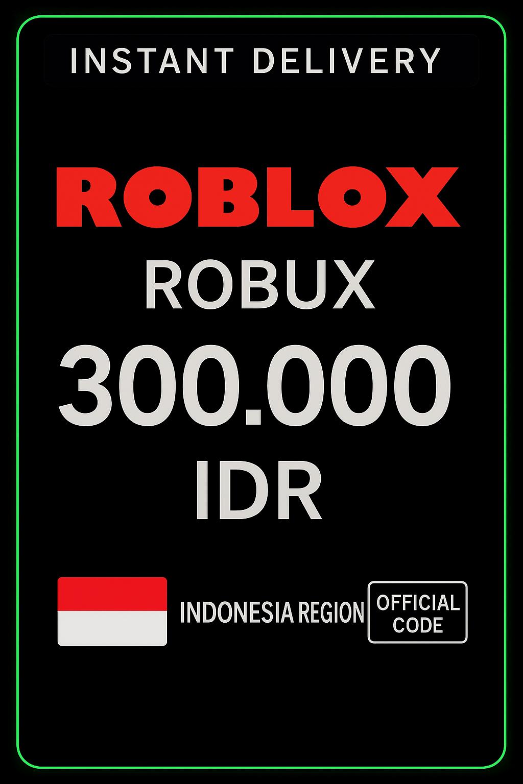 Roblox 300.000 IDR 게임 카드 (ID)