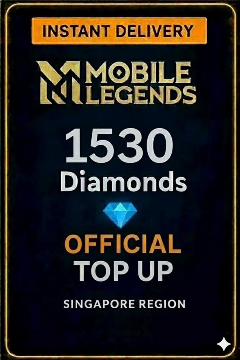 Mobile Legends - 1530 Diamonds Top-Up (Singapore)