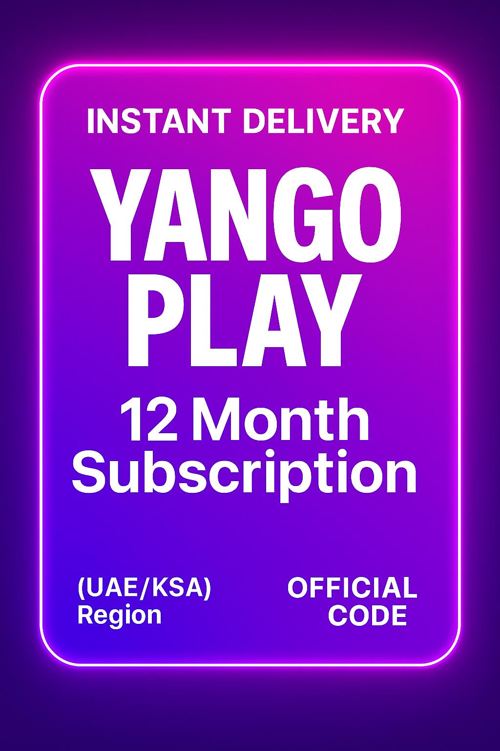 Langganan Yango Play 12 Bulan (UAE/KSA) Gift Card
