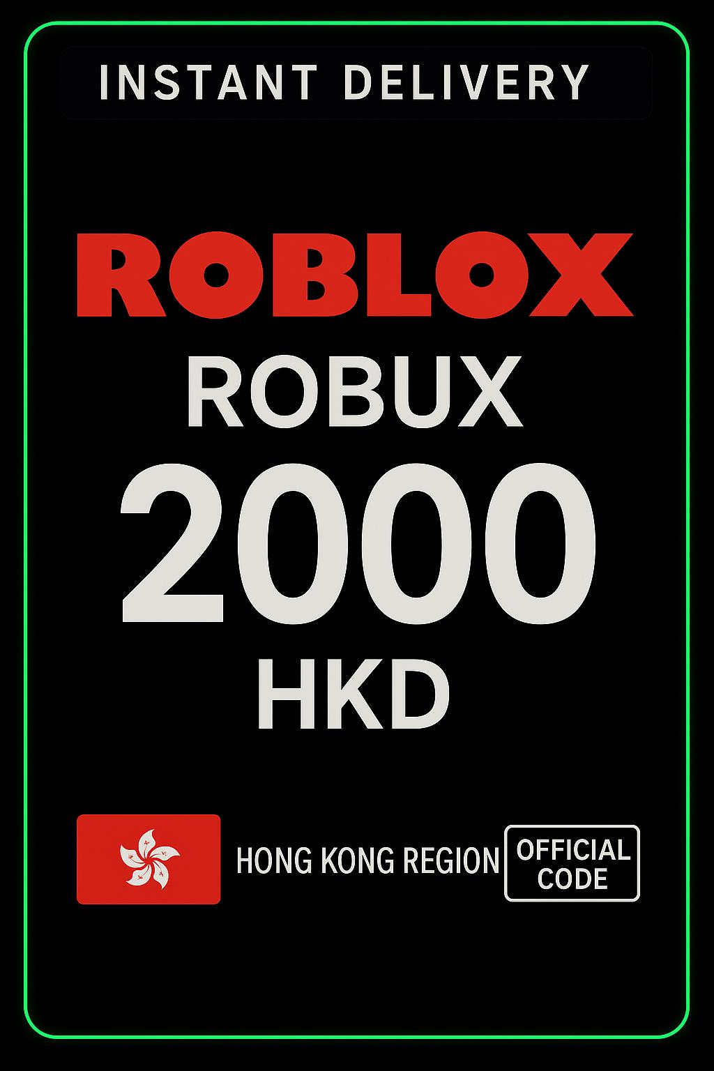 Roblox 2000 HKD Game Card (HK)
