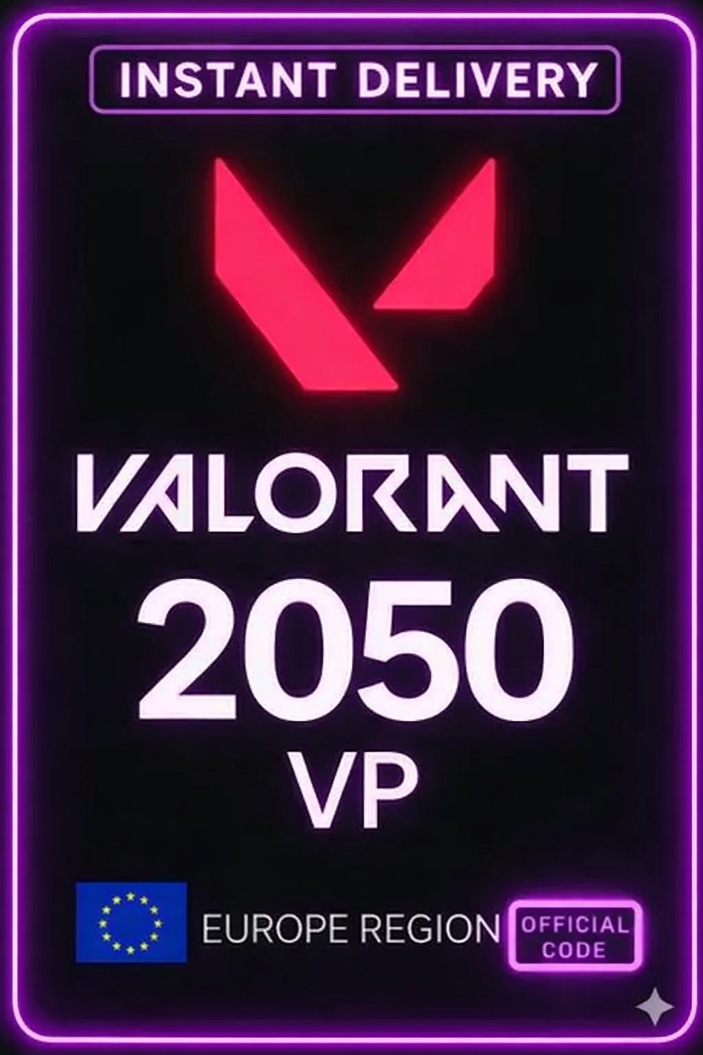 Valorant Points 20€ - 2050 VP (EU Server)