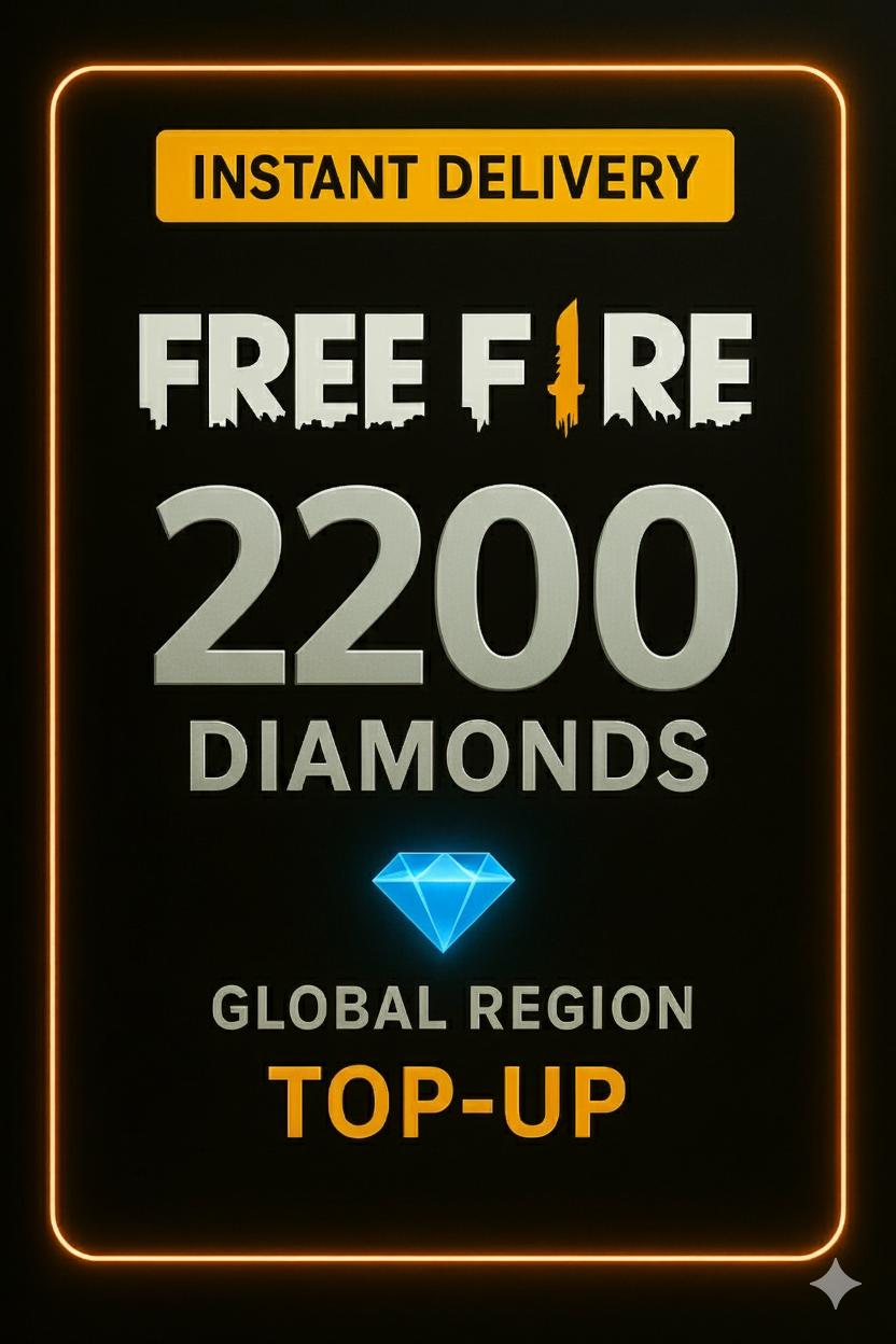 Recarga de 2200 Diamantes en Free Fire