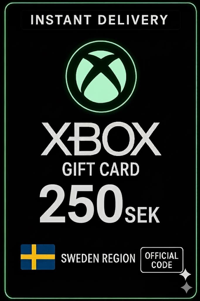 כרטיס מתנה ל-XBox Live שוודיה - 250 קרונה שוודית