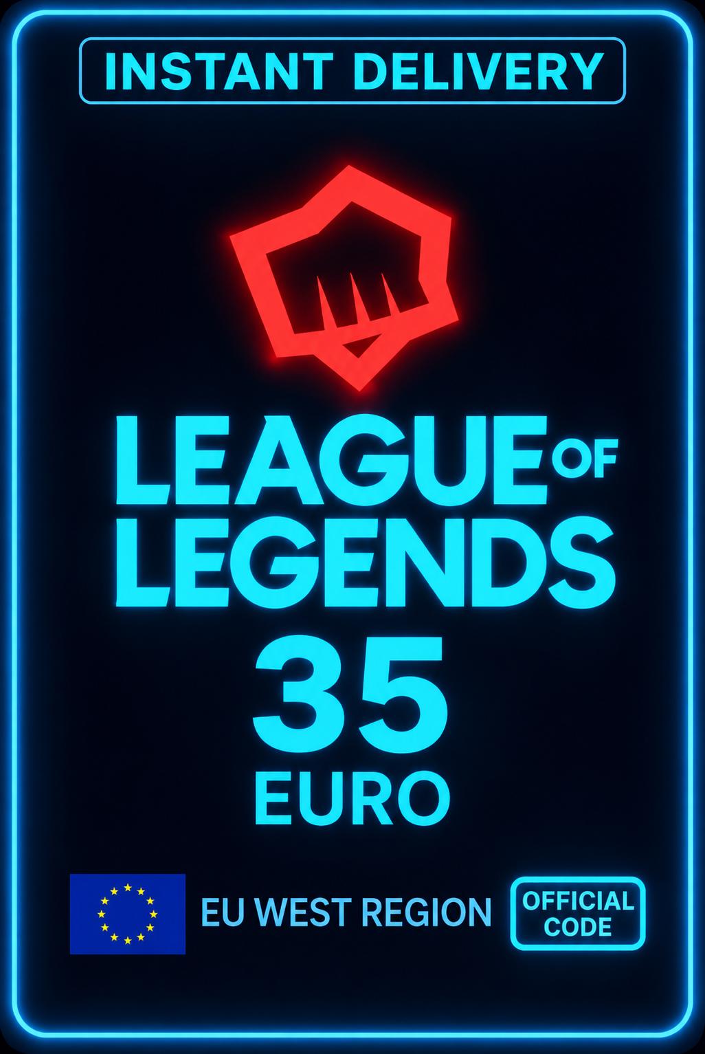 League Of Legends Eu West 35 EURO Riot Points