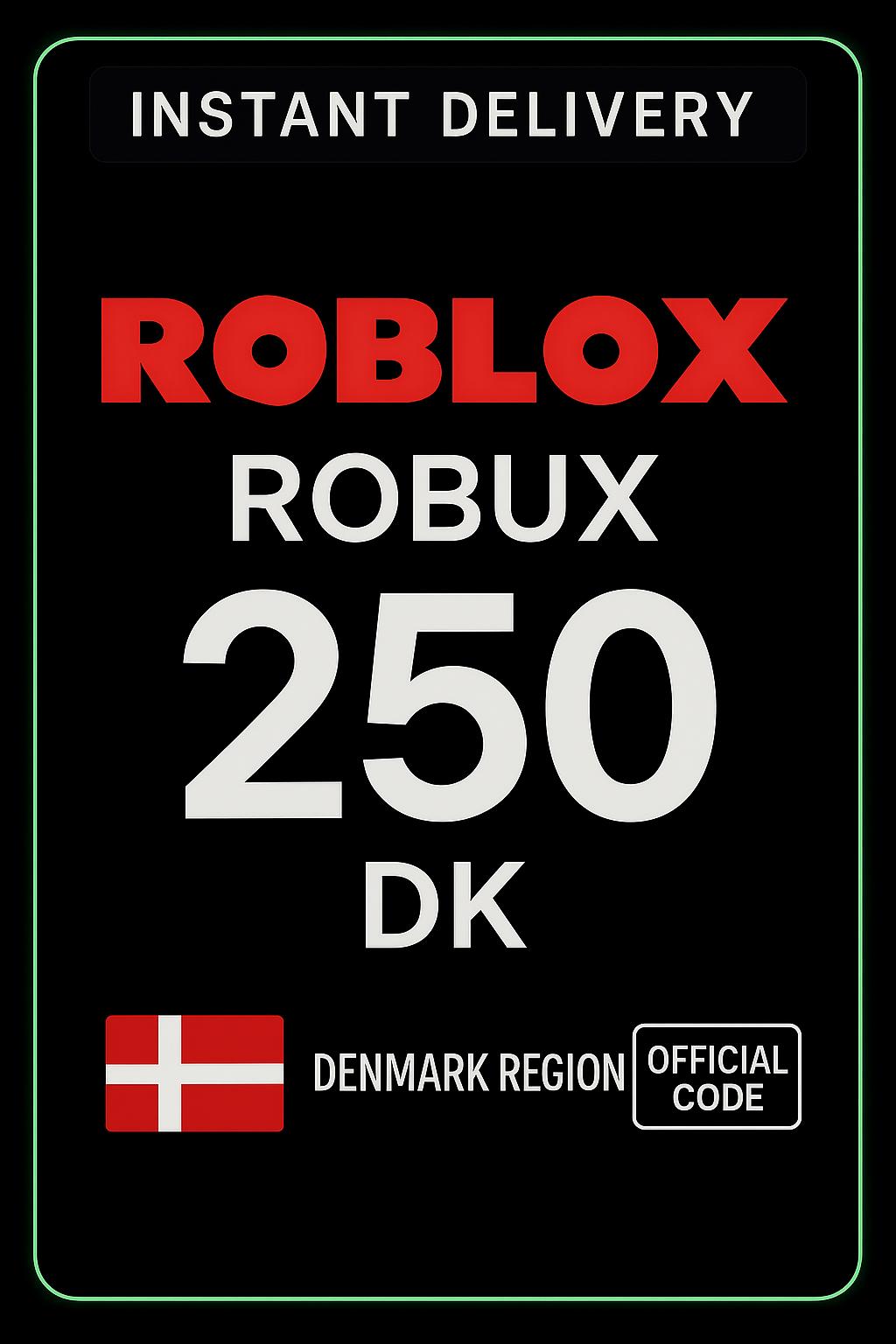 Roblox 250 DKK Ойын картасы (Дания)