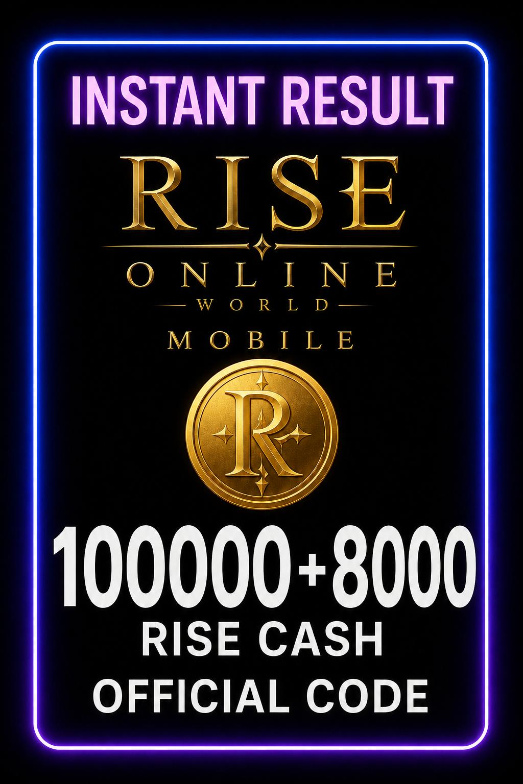Rise Online World Mobile 100000 + 8000 Rise Cash
