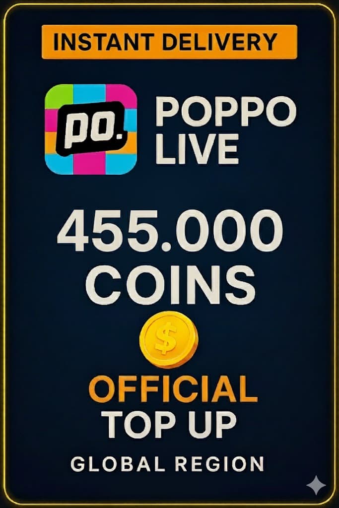 Poppo Live - 455000 Coins (Top-Up)