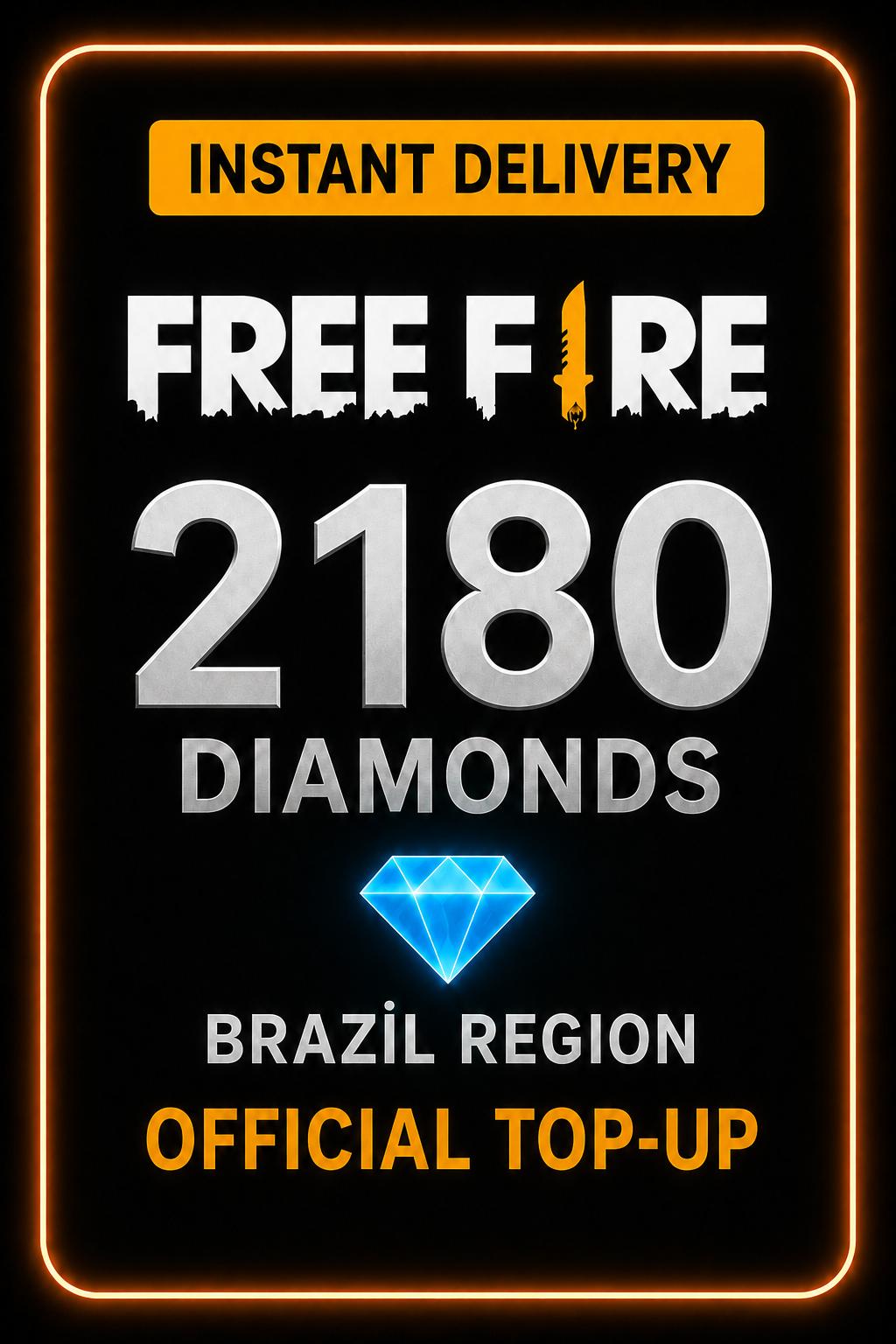 Free Fire 2180 Diamonds Top-Up (Brazil)