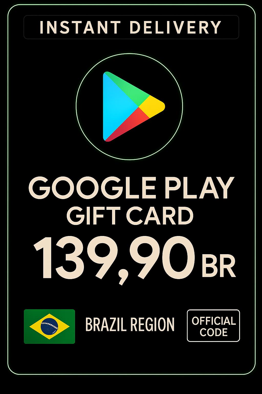 Google Play նվեր քարտ - Բրազիլիա BR 139.90