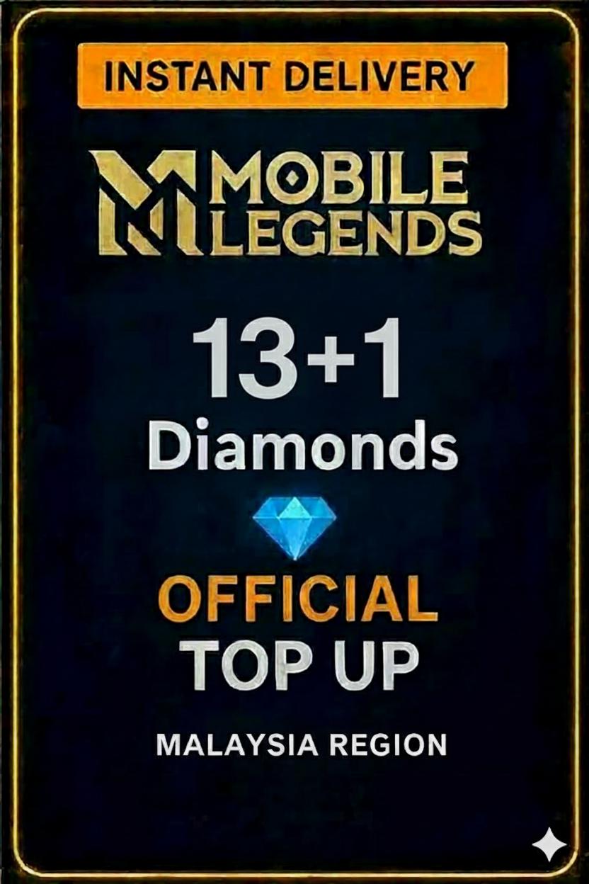 Mobile Legends 13 Διαμάντια + 1 Μπόνους Φόρτωμα (Μαλαισία)