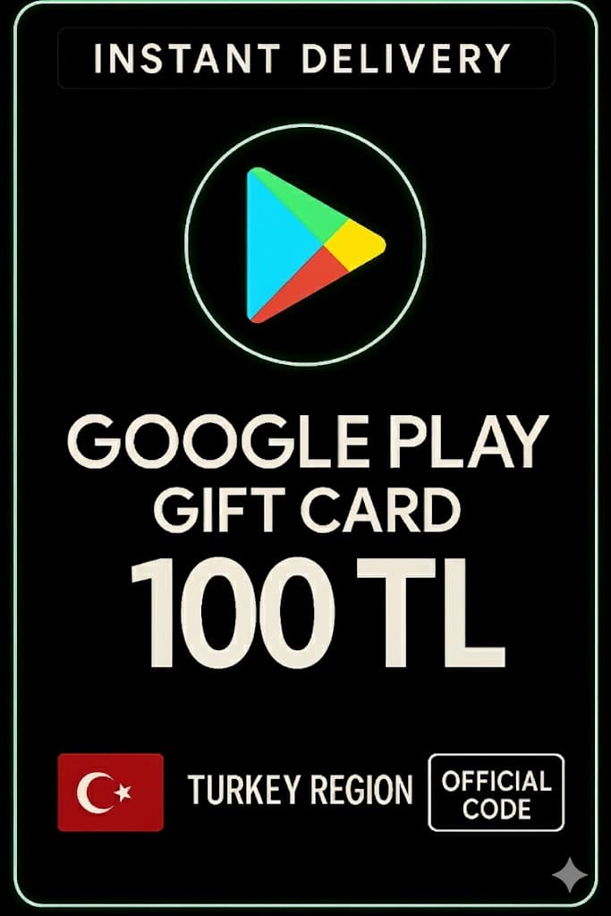 رمز هدية جوجل بلاي 100 ليرة تركية