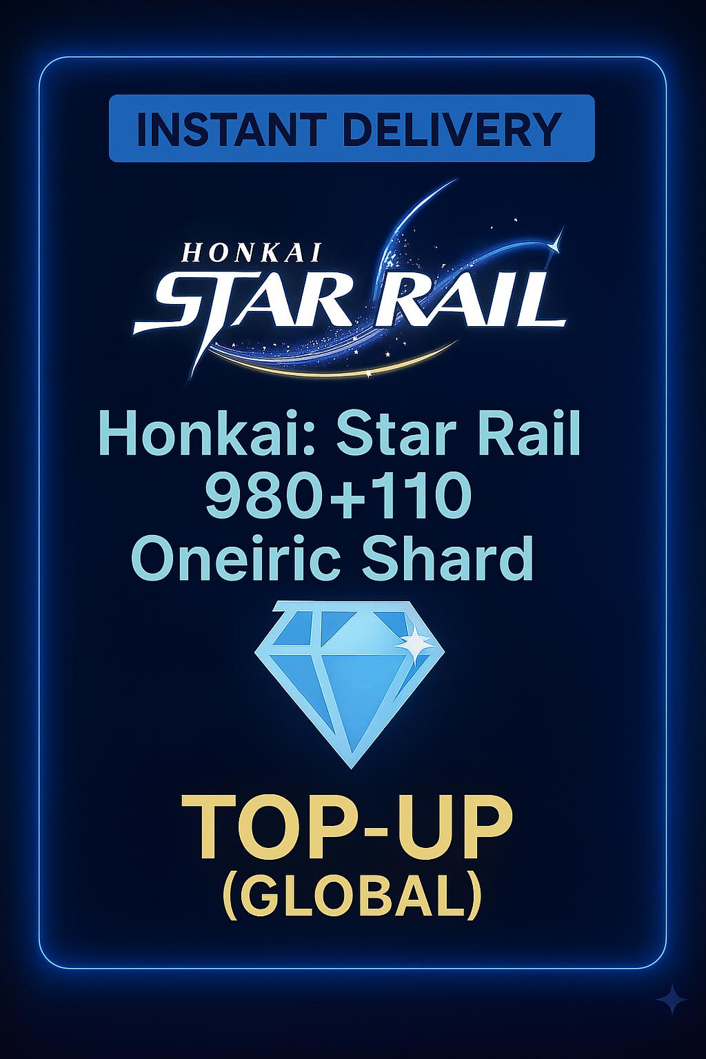 Honkai: Star Rail 980+110 Oneiric Shard Recharge  (Mondial)