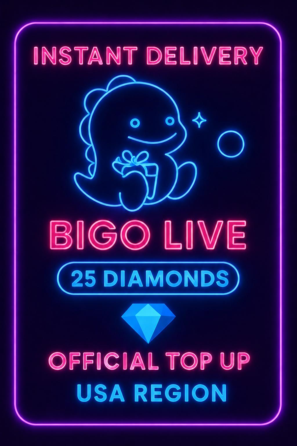 Bigo Live - 25 Diamonds (Top-Up) (US)
